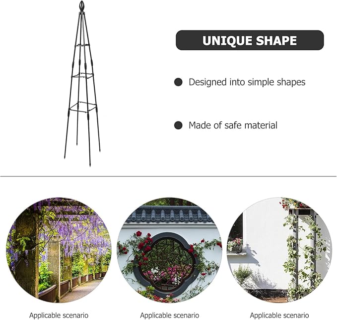 Sturdy Climbing Plant Trellis Garden Plant Support Stand for Potted Flowers Vines Vegetables Easy to Use Climbing Frame for Patio Lawn Courtyard