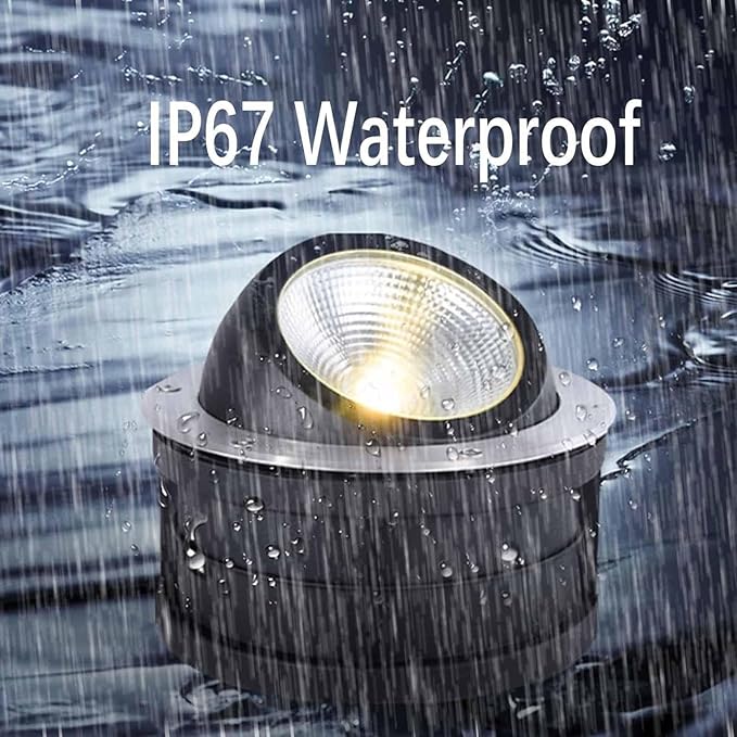 Outdoor Buried Lights - Ground LED Landscape Lights AC-220V Outdoor Recessed Spot Light IP67 Waterproof Spotlight/Led Beam Light Garden Tree Spotlight Floor Lamp(White10W)