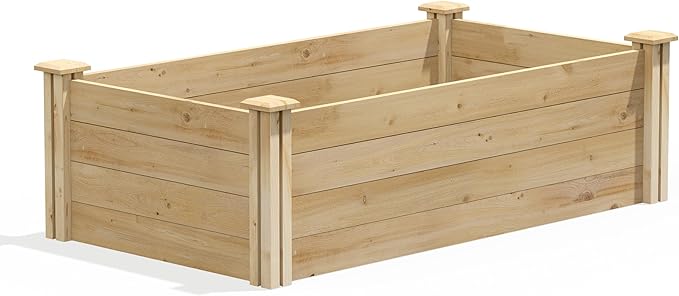 Greenes Fence Premium Cedar Raised Garden Bed 2' x 4' x 14 (3/4 Thick) - Made in USA with North American Cedar