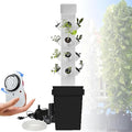 Garden Planter Hydroponics Tower Hydrating Pump/Timer/Adapter Aeroponics Growing Kit for Herbs Net Pots Fruits Vegetables24Holes//1pc