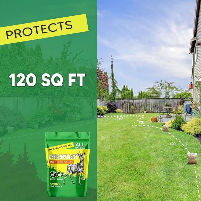 Deer Repellent Rabbits Repellent Outdoor Deer Repellant for Garden Deer and Rabbit Repellents for Plant Deers Deterrent for Yard Keep Deers Away from Flowers Safe and Easy to Use-8P