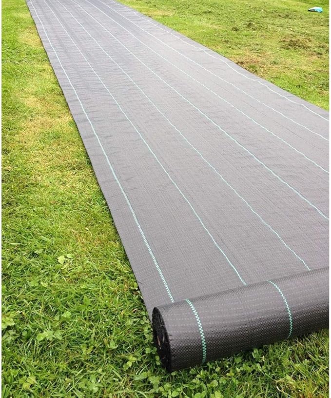 Black 100gsm Heavy Duty Lined Weed Control Fabric Farm Garden Landscaping Ground Cover Membrane 1pcs (Size : 1x10m)
