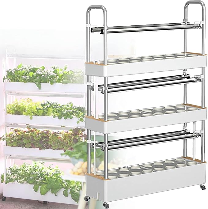 Indoor Garden Hydroponic Growing3 Tier Hydroponics Tower SetHydroponic PlanterPlant Vertical HydroponicsSuitable for Planting Lea