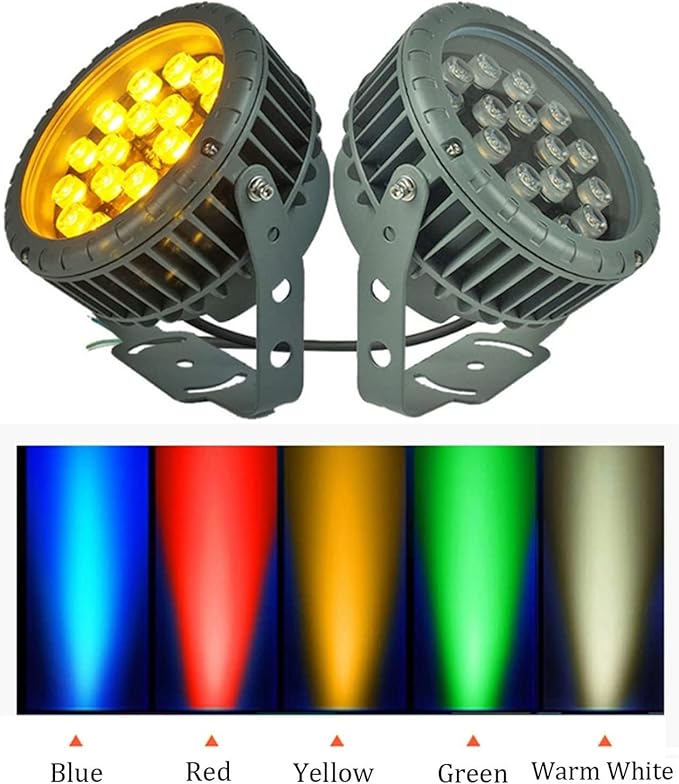 LED Landscape Lamp - Rotation Spotlight AC111-240V Outdoor Decorative Round Flood Light Lamp IP65 Waterproof 270° Park Tree Lights For Garden Lawn Yard Villas Path(Warm Light18W(111-240V))