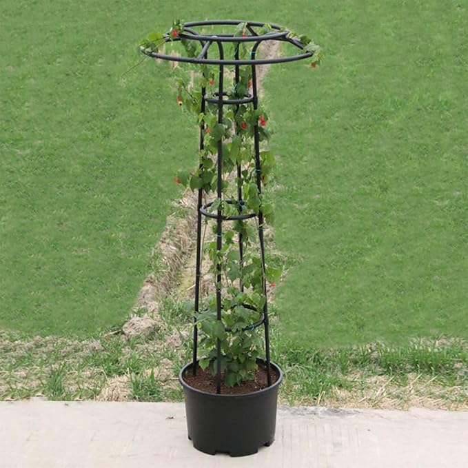 Garden Trellis - Iron Material Adjustable Frame Indoor Outdoor Support | Weatherproof Climbing Structure with Stability for Balcony Flowers Yard Vegetables Greenhouse Vines Garden Trellis Use