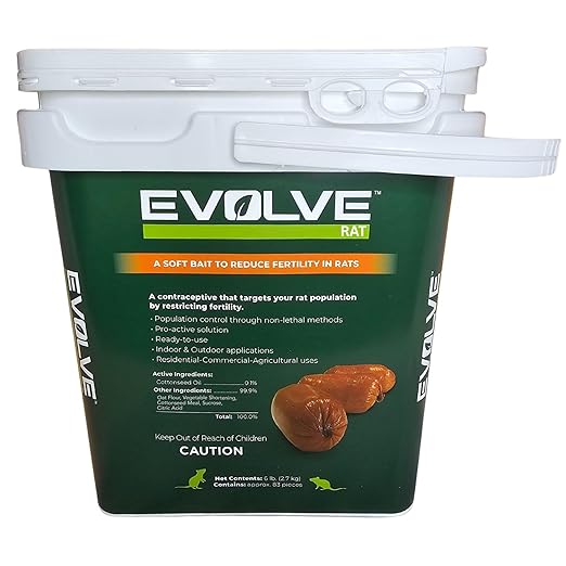 Evolve Rat Birth Control Soft Bait Sausages – 6 lbs | Scientifically Proven Rat Population Control | Not a Poison Long-Term Population Management