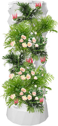 Tower Garden Growing System - 80 Slots Hydroponic Planter - Hydroponic Growing Kit Hydroponic Fruit Tower with Water Pump for Strawberries