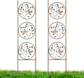 Set of 2 Butterfly Metal Garden Trellis for Climbing Plants Decorative Vegetables Flowers Vine Trellis for Outdoor Patio 55'' H x 12.4'' W