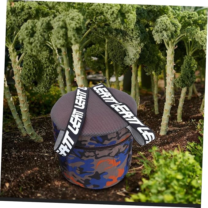 Uonlytech Portable Garden Stool for Weeding and Farming with Tool Pouch 25cm High Lightweight Foam Workseat for Outdoor Gardening and Travel Random Style