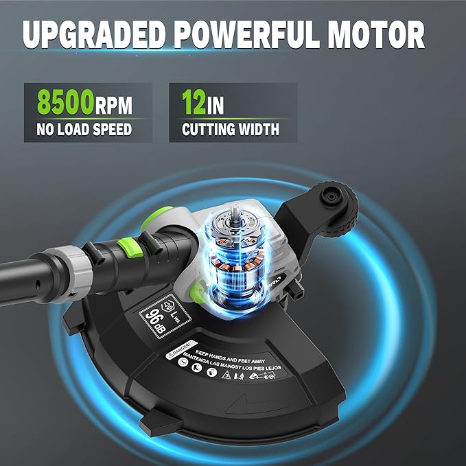 Cordless String Trimmer and Leaf Blower Combo with 2.0Ah Battery &amp Fast Charger Ultra-Lightweight Blower 400CFM/130MPH and 12 Auto-Feed Weed Eater for Seniors/Women Garden Lawn Care
