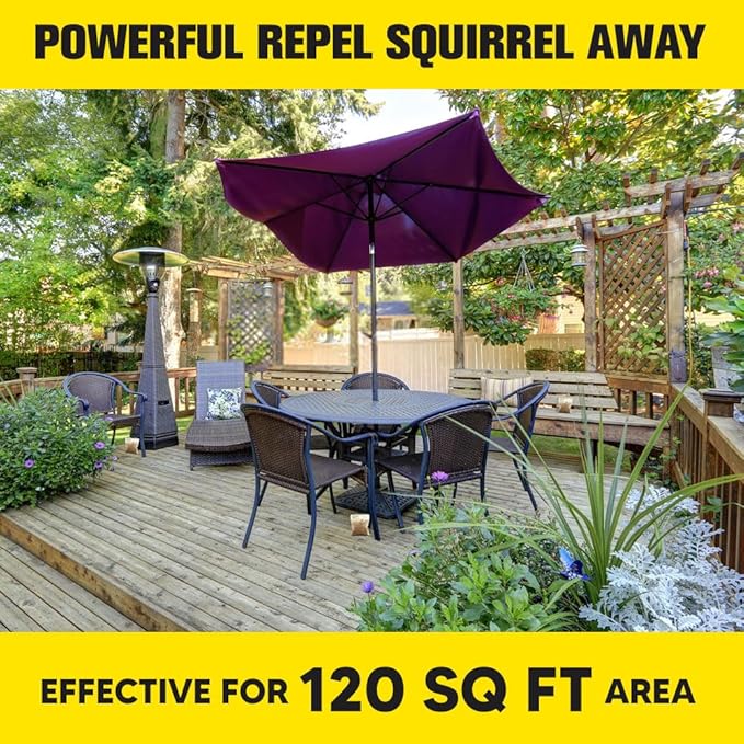 Squirrel Repellent Outdoor Chipmunk Repellent Outdoor Chipmunk and Squirrel Repellent Outdoor Keep Squirrels Away from Attic/Car/Bird Feeders Squirrel Repellent Pouches 8P