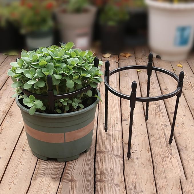 Garden Obelisk Trellis for Climbing Plants 8mm Steel Pipe Rustproof Garden TrellisHeight:20cm/25cm/30cm/35cm/40cm/45cm for Indoor Flowers Pots Vines(Size:35cmColor:Diameter 25cm)