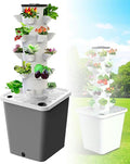 3/4/5/6 Floors - Hydroponics Tower Garden Hydroponic Growing System Plant Hydroponics Tower - W/Hydrating Timer for Herbs Fruits VegetablesWhite-15Hole//1pc