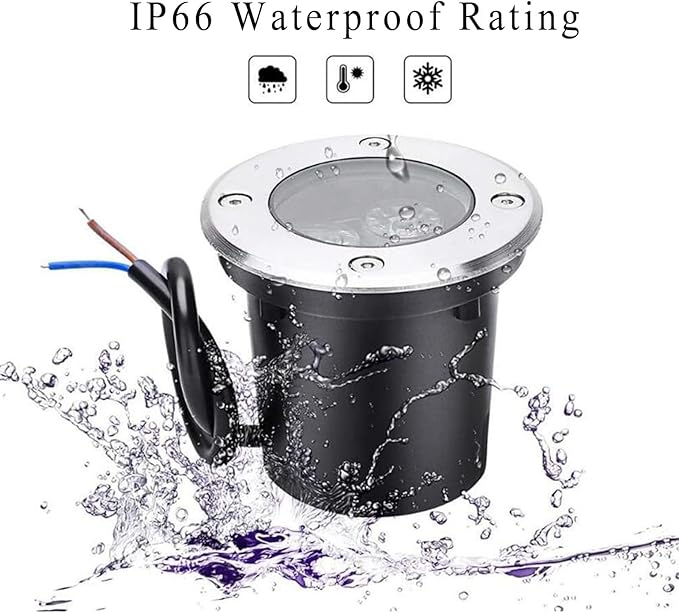 Outdoor Recessed Landscape Lights LED Buried Lights IP66 Waterproof Underground Light AC85-265V for Garden Yard Driveway Deck Pathway Spotlights