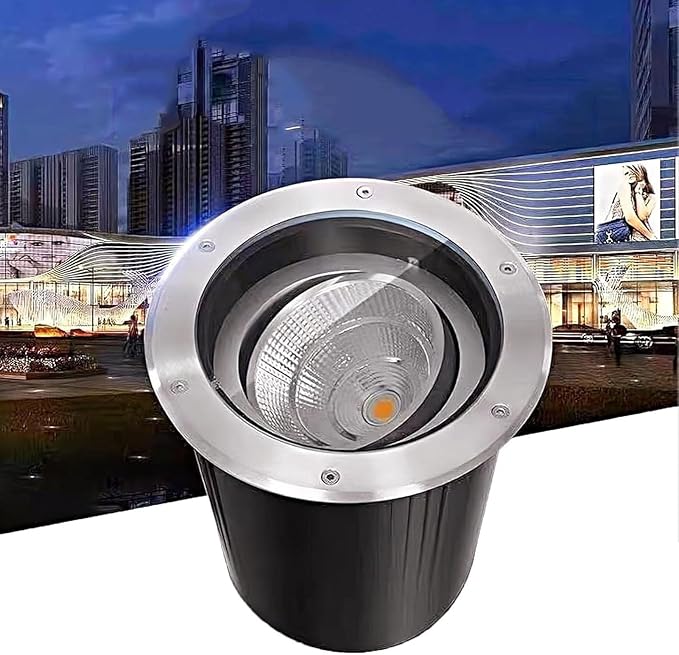 Underground Light LED - LED Beam Spotlight AC 24V Outdoor Buried Led Spot Lights IP67 ?Waterproof Adjustable Angle Embedded Ground Lamp Low Voltage LEDs Landscape Lights(Green20W) (Warm White 3W)