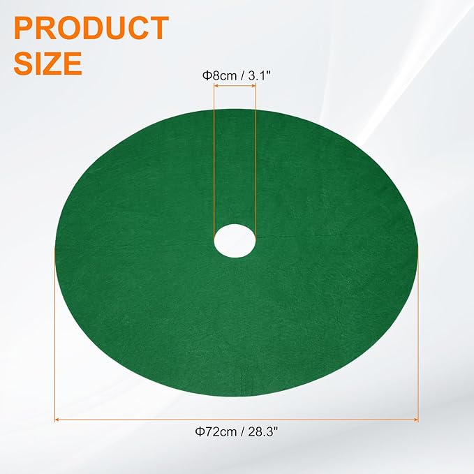HARFINGTON 8pcs Tree Mulch Ring 28.3 Inch Non-Woven Round Tree Protector Weed Barrier Mat Plant Cover Rings for Weed Grass Control Root Protection Green