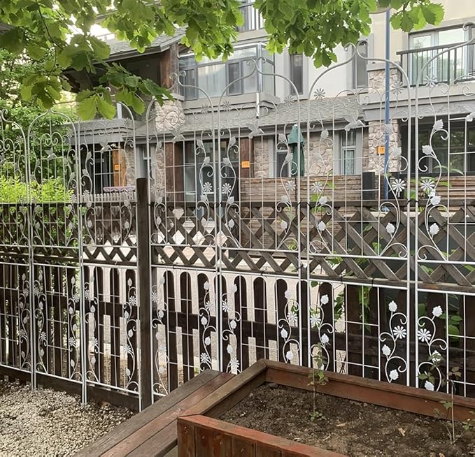 1 Pack Large Garden Trellis for Climbing Plants 6ft/6.8ft Heavy Duty Rustproof Plant Trellis for Patio Lawn Yard Backyard Wall Brackets (Color : Green- 210cm-82.6in Size : 2pcs)