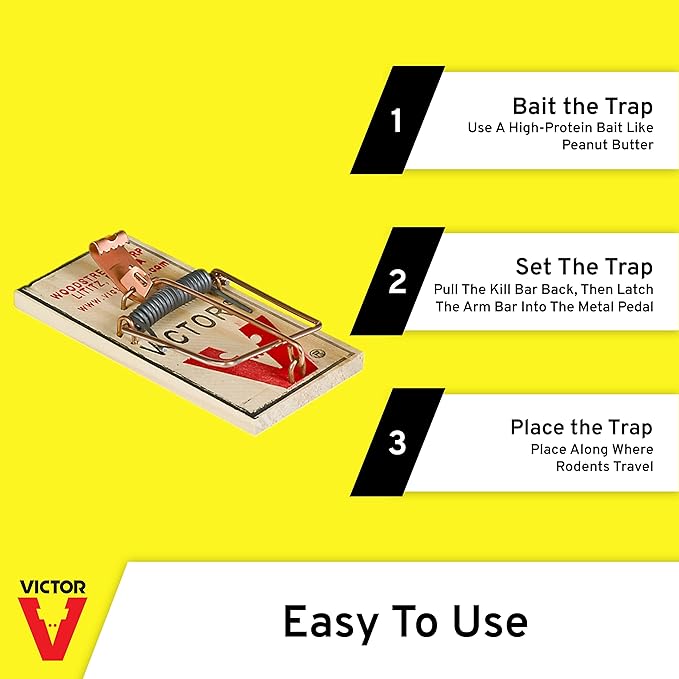 Victor M158-4 Metal Pedal Mouse Trap 32 Traps