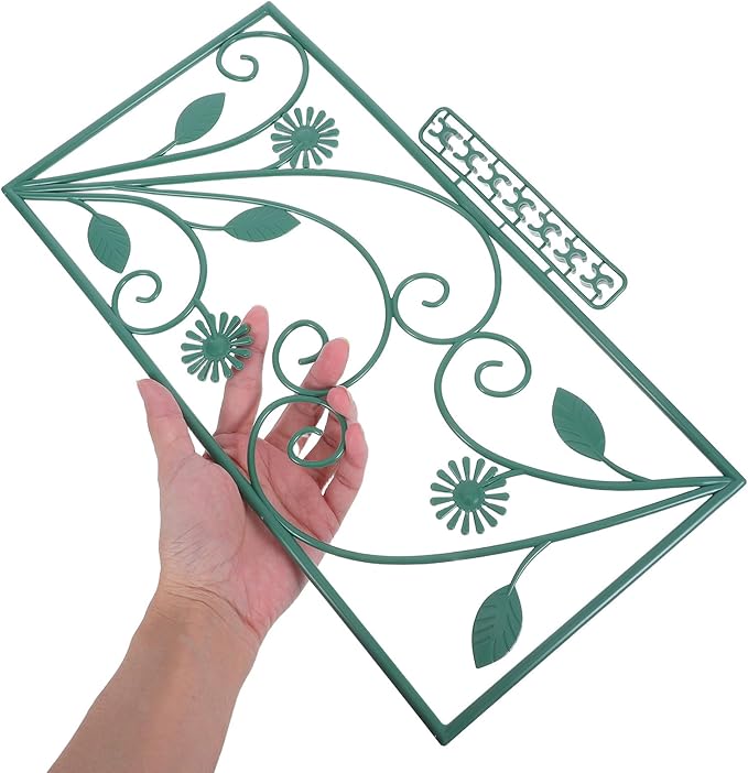 TOYANDONA Climbing Plants Trellis Garden Plant Support Rack 114cm X 45cm Vertical Screen with 7 Rods 6 Panels Outdoor Patio Vine Frame for Flowers and Vegetables