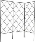 Angoily Foldable Garden Trellis Plant Support Stand for Climbing Vines and Vegetables Metal Vine Climbing Frame 1.96ft X 1.73ft