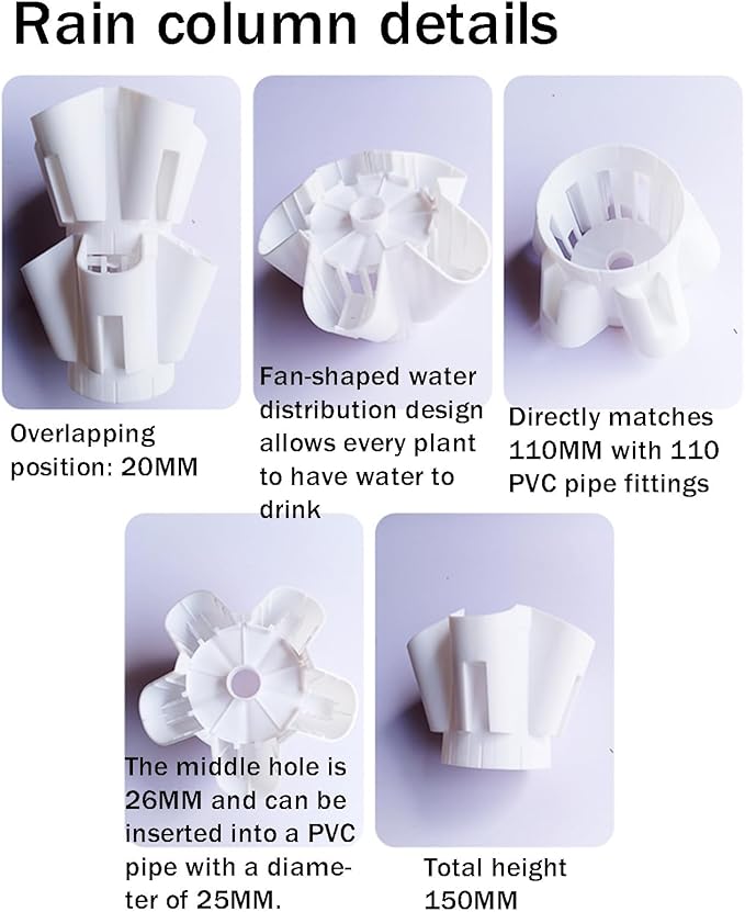 Hydroponics Tower Garden Vertical Growing System KitAquaponics Growing SystemNursery Germination Kitwith Hydrating Pump Adapter.for Herbs Fruits and Vegetables(Black12layers)