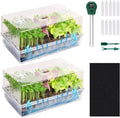 Self-Watering Seed Starter Tray Seed Starter Kit Self Water Germination Trays for Seed Starting with High Humidity Domes (Tray 240 Cells)