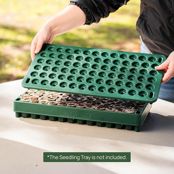 Vego garden 3-in-1 Plant &amp Pop Board Seedling Popper Tool 10 x 20 Works Perfectly with Stackable Seedling Trays