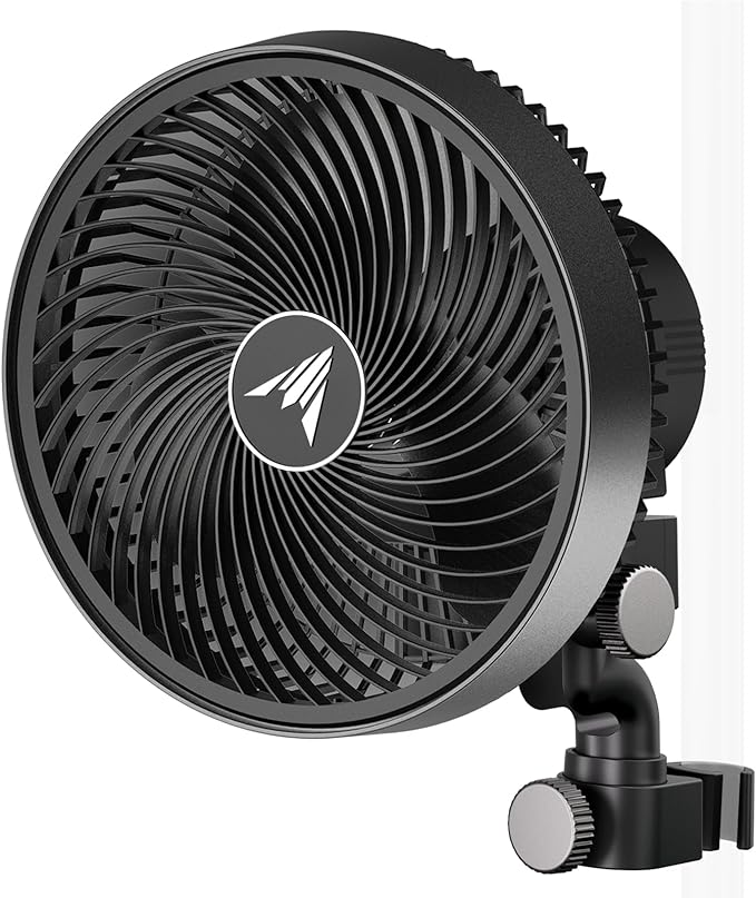 AC Infinity CLOUDRAY S9 Grow Tent Clip Fan 9” with Redesigned Long-Life EC Motor Custom 10 Dynamic Wind Speeds and 10-Level Oscillation Weatherproof IP-54 for Hydroponics Circulation Cooling