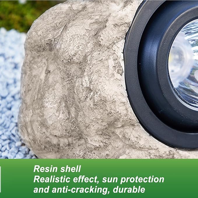 Solar Spotlight – Outdoor Rock LED Spot Lights Decorativesolar Garden Lighting Warm Garden Stone Light Durable Waterproof Construction Energy Efficient Design Compact Installation |Solar Light