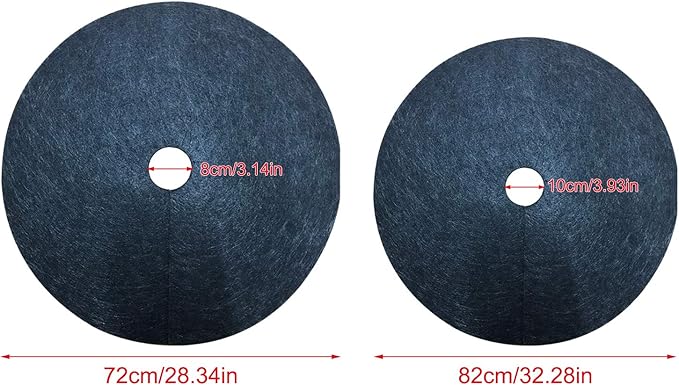 4Pcs Tree Weed Barrier Mat 28 Inch Non-Woven Landscape Fabric Tree Ring Landscape for Indoor Outdoor Tree Edging Protection