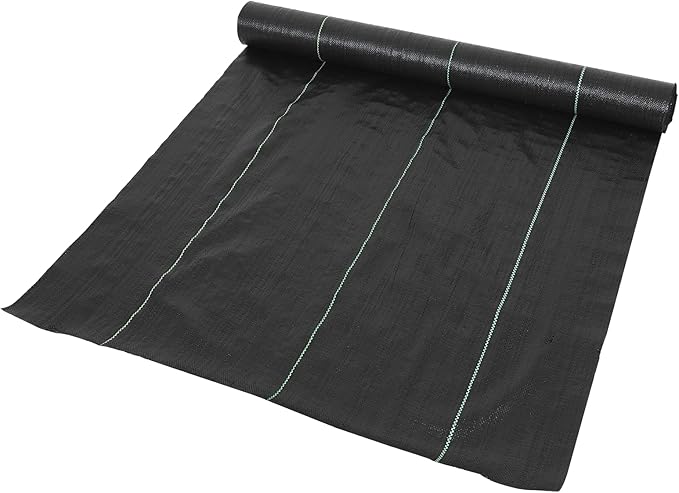 3ft x150ft Black Weed Barrier Landscape Fabric Heavy Duty 3.2OZ French Drain Fabric Ground Cover Weed Cloth for Erosion ControlOutdoor Gardening Weed Control Mat