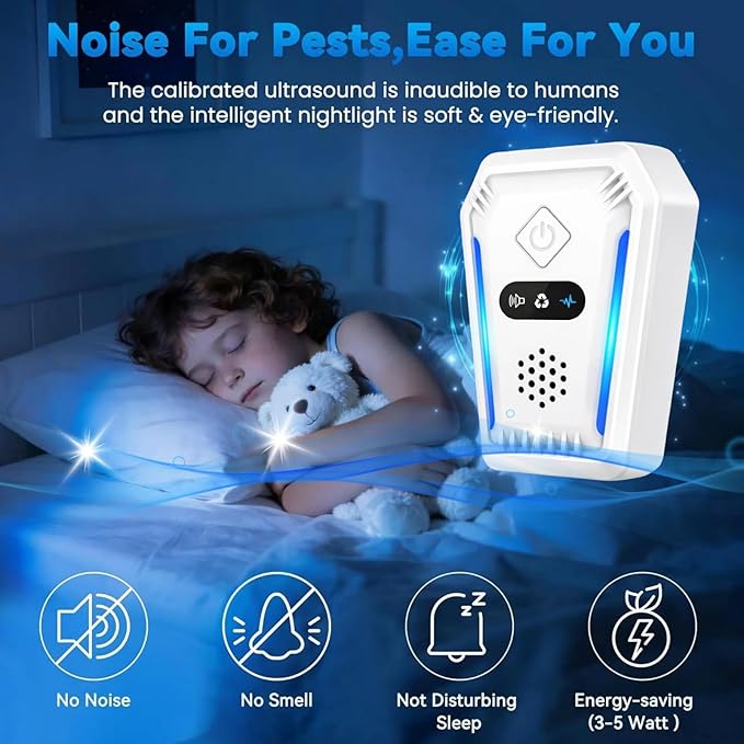 2026 Upgraded Ultrasonic Pest Repeller for Indoor Use Plug-in Device for Mice Rats Roaches Ants Spiders &amp Insects Home Ultrasonic Repellent with 3 Working Modes