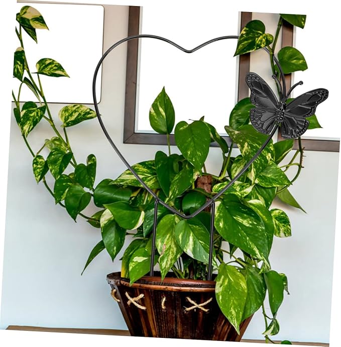 Happyyami 8 Pcs Garden Trellis Plant Climbing Frame Tomato Plant Indoor Plant Shelf Indoor Garden House Plants Indoors Live Potted Plants Climbing Holder Plant Climbing Rack Heart-Shaped