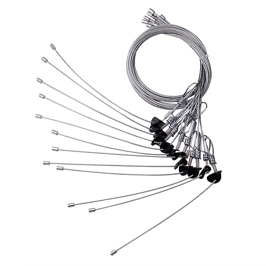 12Pcs Trap Wire (60in Long 7x7 3/32 Cable) Fits for Outdoor Survival and Hunting Adventures Easy to Carry