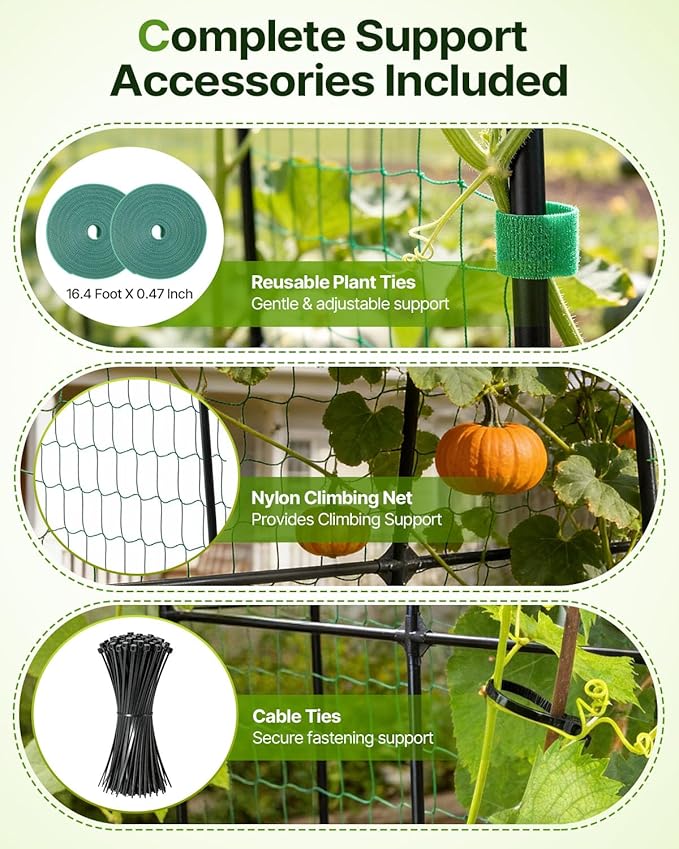 Suteck Garden Arch Trellis 7.5FT Tall – Garden Trellis for Climbing Plants Outdoor Arch Trellis for Vegetables Roses &amp Vines Easy Assembly for Backyard Pathway &amp Patio