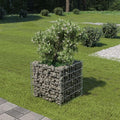 Gabion Raised Bed Galvanized Steel Gabion Planter Raised Bed Wire Fencing Patio Flower Plant Basket Rock Stone Fill Mesh Fence 19.7x19.7x19.7-351