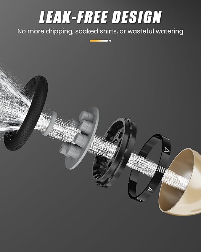RAINPOINT Garden Hose Nozzle 9 Spray Patterns Hose Sprayer Nozzle Heavy Duty Metal Water Hose Nozzle Adjustable Hand Sprayer Watering Plants and Lawn Pet Showering Gray