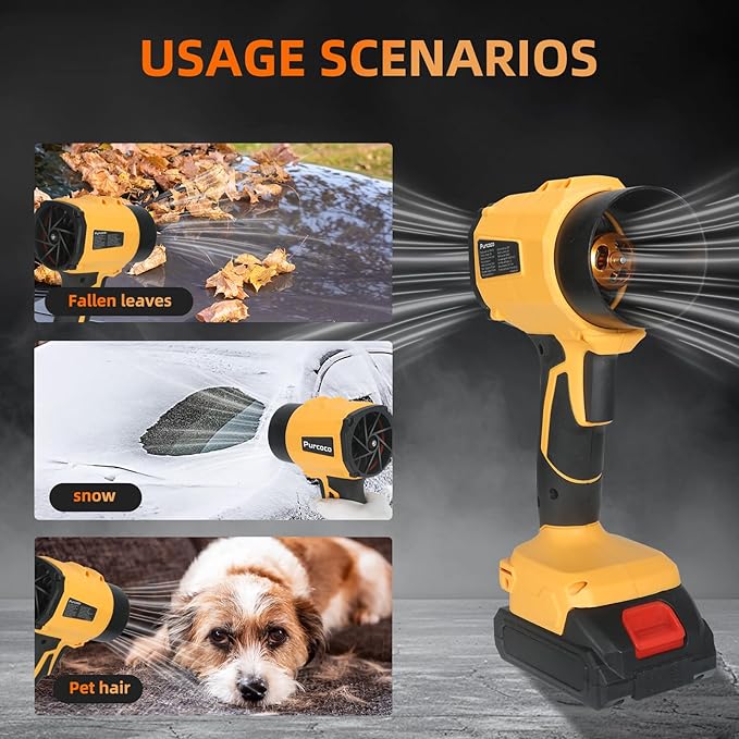 Cordless Leaf Blower Handheld Jet Dry Mini Blower with 2X 20V Batteries Lightweight for Car Patio Garden Lawn Leaves Debris