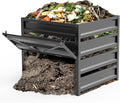 Compost Bin Outdoor - 285 Gallon Composter with Rust-Proof Coating Painted Finish Large Compost Bin for Producing Fertilizer from Kitchen Waste and Fallen Leaves（Metal）