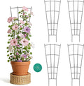 Trellis for Climbing Plants Indoor 4 Pack 31'' Metal Plant Trellis Indoor for Potted Plants Sturdy Plant Support Outdoor for Ivy Pothos Monstera Hoya Flower Vine Fan Shape