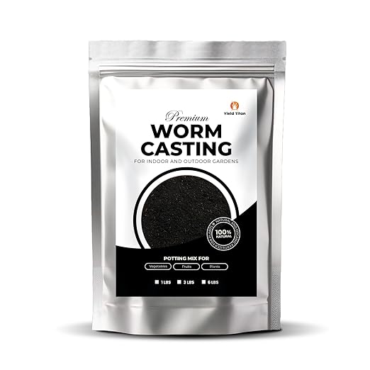 Pure Organic Earthworm Castings - All Natural Plant Fertilizer and Soil Enhancer - Potting Mix for Plants Vegetables Flowers and Indoor and Outdoor Gardens