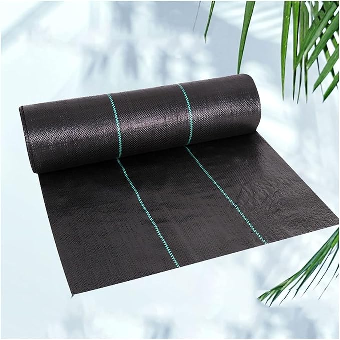 Driveway Fabric Weed Barrier Landscape Fabric Garden Weed Control Membrane Breathable Barrier Fabric Flower Beds(1.5x5m/4.92x16.4ft)