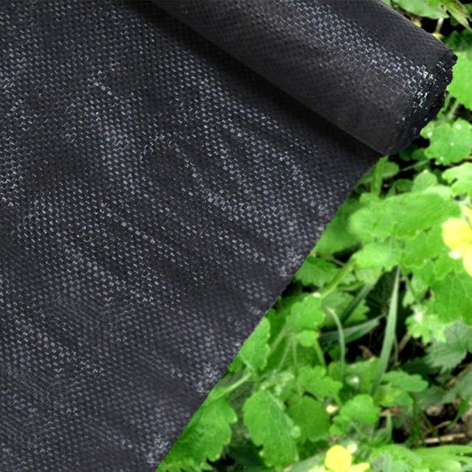 1pcs PE Agricultural Anti Grass Cloth Farm-Oriented Weed Barrier Mat Plastic Mulch Thicker Orchard Garden Weed Control Fabric(0.8m Width 15M Length)
