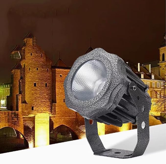 Led Spotlights - AC220V Outdoor LED Garden Light IP65 Waterproof Exterior Wall Lighting Engineering Lights Landscape Lighting for House Lawn Courtyard Park Tree Light(Blue10W(ac220v))