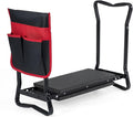 2-in-1 Garden Kneeler and Seat Folding Garden Seat w/EVA Foam Kneeling Pad &amp Removable Tools Pouch Sturdy Steel Frame No Assembly Portable Heavy Duty Garden Stool for Women Men Seniors