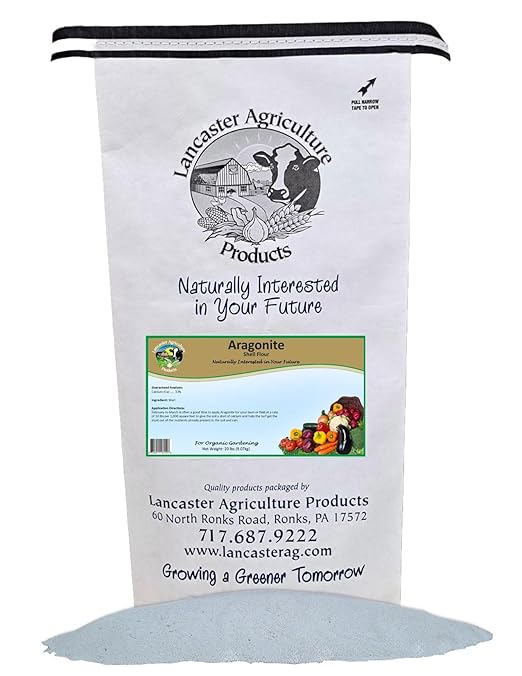 Aragonite 20 Pounds – Natural Calcium Carbonate Fertilizer for Gardens to Enhanced Soil Health pH Balance and Plant Growth – Lancaster Agriculture Products