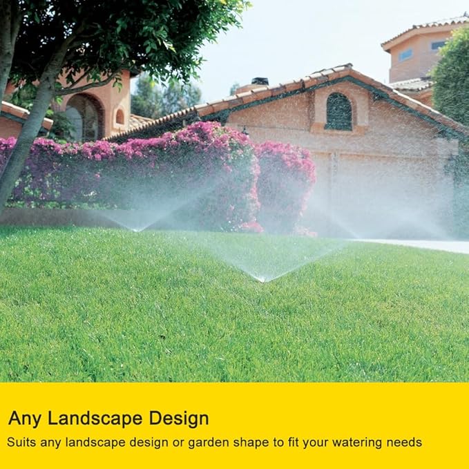 FANHAO 2 Pack Metal Lawn Sprinkler for Yard Automatic Garden Water Sprinkler on Spike Base Adjustable Irrigation System 360 Degree Large Area Coverage for Lawn Grass Patio Garden Irrigation