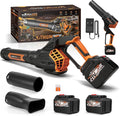 maXpeedingrods Leaf Blower Cordless 650CFM Electric Leaf Blower with 2 x 4.5Ah Batteries &amp Fast Charger 180° Deformation Blower Lightweight Leaf Blower for Lawn Care Garden Patio &amp Outdoo