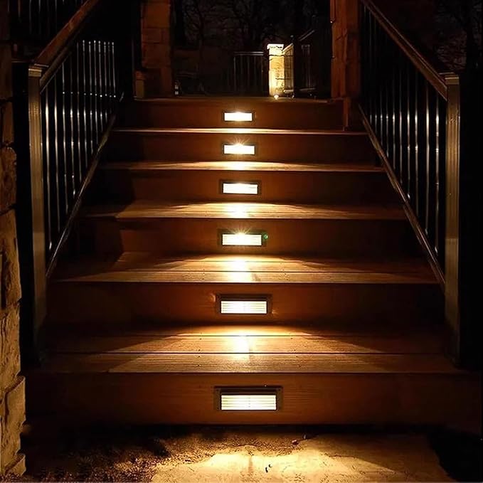 Embedded Stair Corner Ground Lights IP65 Waterproof Outdoor Landscape Lamp 5W Rectangular LED Beam Spotlight Garden Courtyard Underground Lights(Green5w(12v))