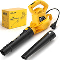 Electric Leaf Blower Corded 7-AMP Leaf Blowers 155MPH/350CFM Small Handheld Lawn Blower Lightweight &amp Portable for Lawn Care